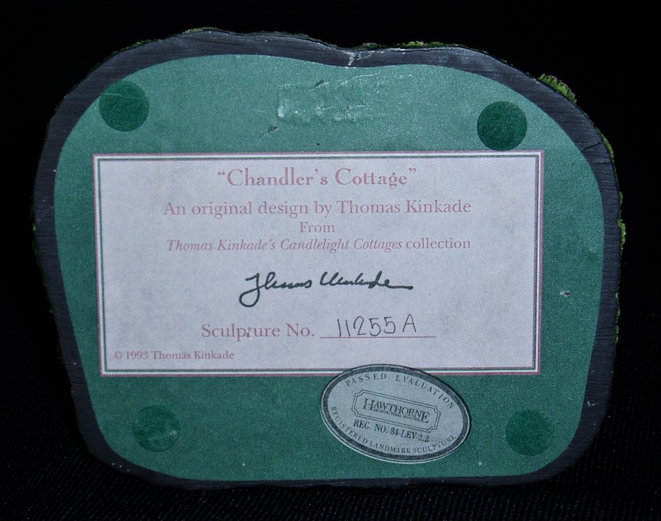Chandler's Cottage Figurine, Thomas Kinkade, Hawthorn Architectural Register 1995