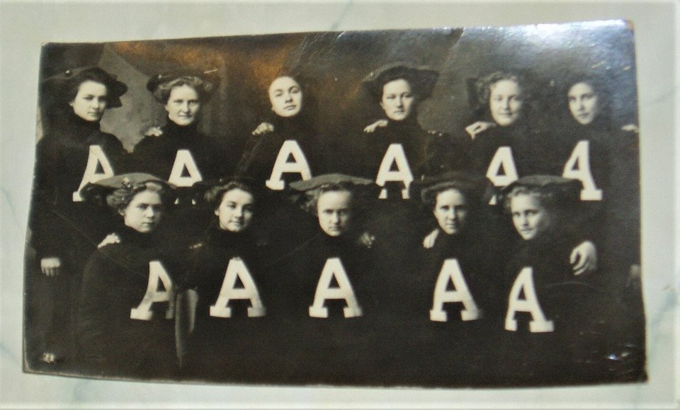 Vintage RPPC Postcard, 1910 Aurora Nebraska Women's Basketball Team, 2nd Card Ships Free