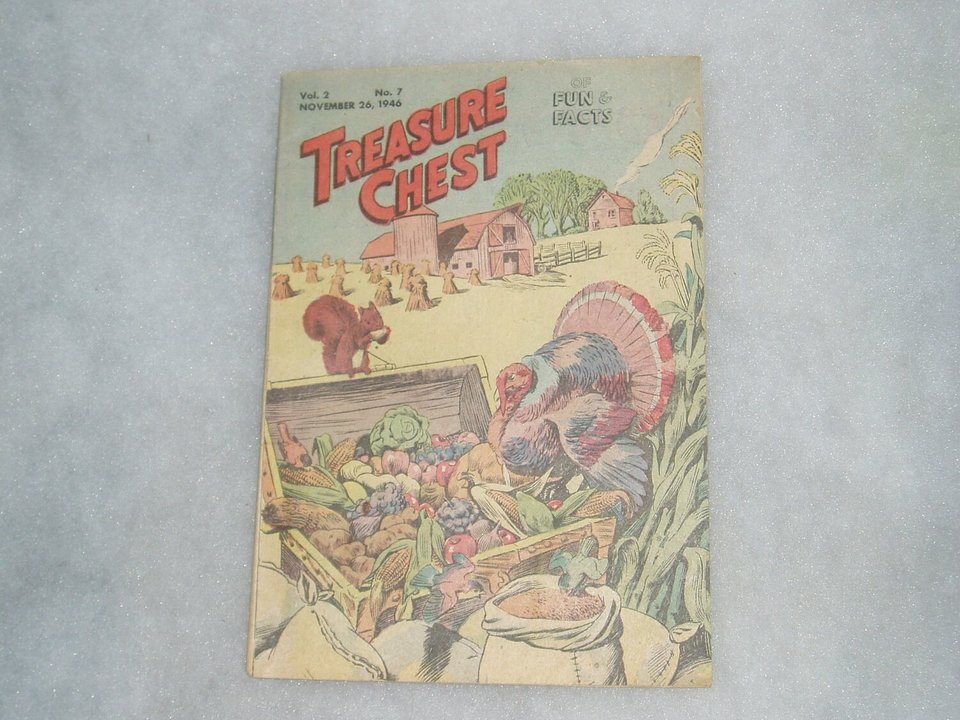 Rare Vintage Comic, 1946, Treasure Chest of Fun and Facts
