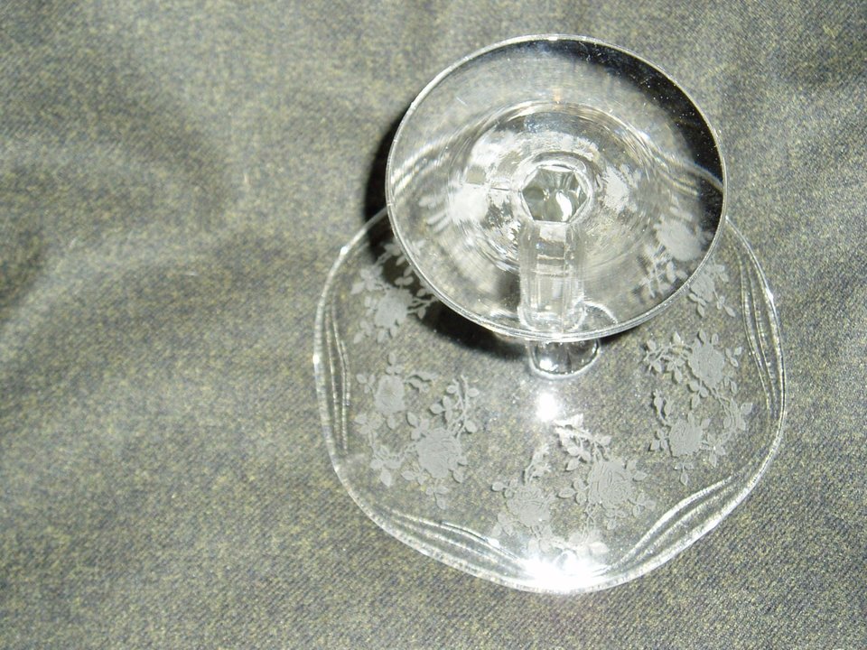 Elegant Depression Glass, Crystal Compote, Fostoria Willowmere