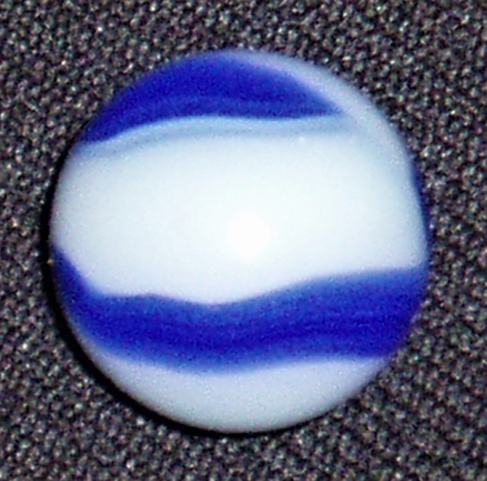 Vintage Peltier Marble, Blue Zebra .663" Mint