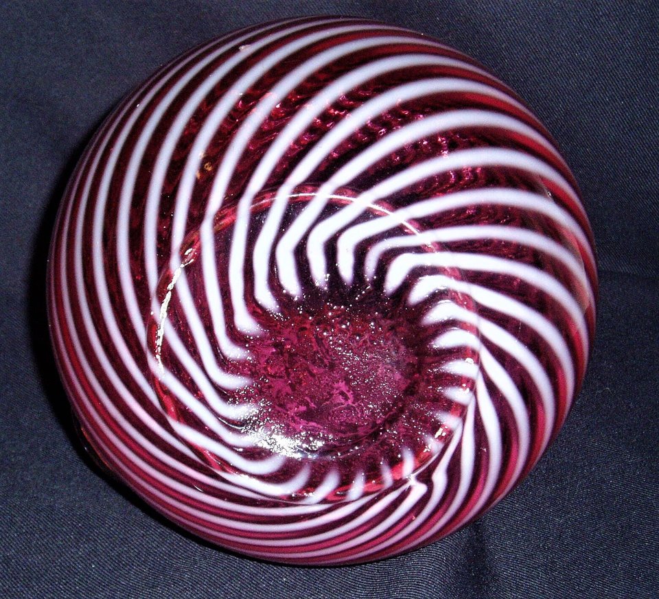 Northwood No. 319 Cranberry Opalescent Swirl Pitcher