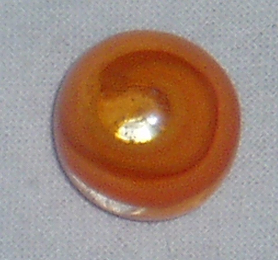 Akro Agate Marble, Orange Spiral Snake, .638"