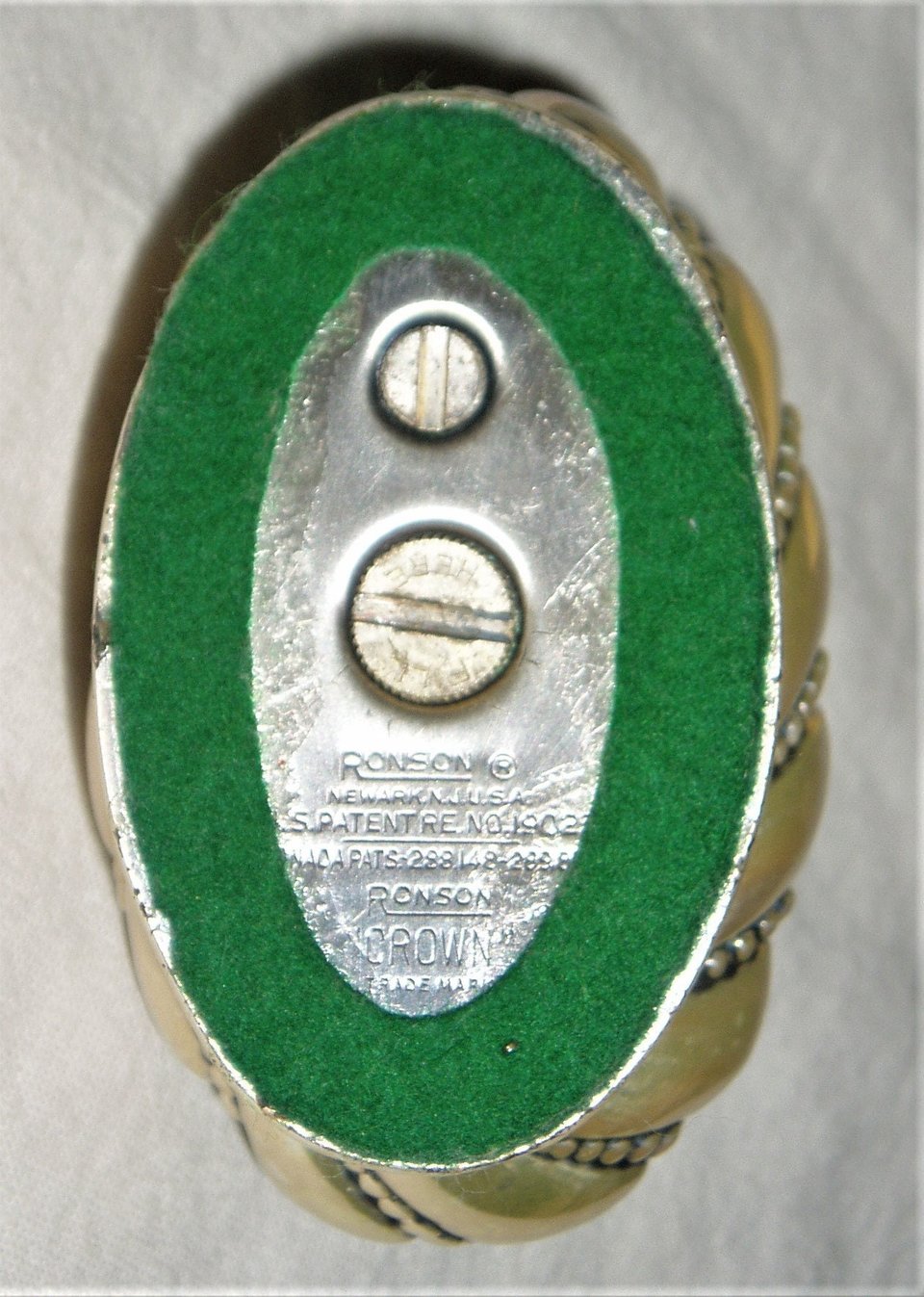 Vintage Ronson Table Top Cigarette Lighter, "Crown" NOS Never Lit!