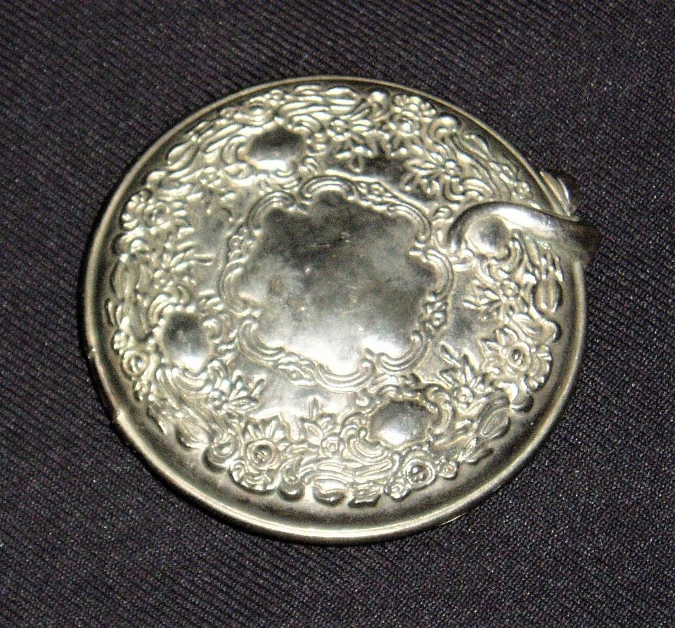 Two Mirror Compact, Silver Plated