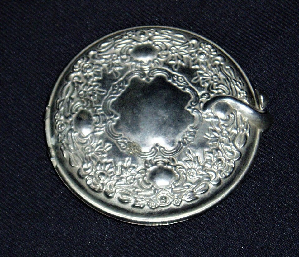 Two Mirror Compact, Silver Plated