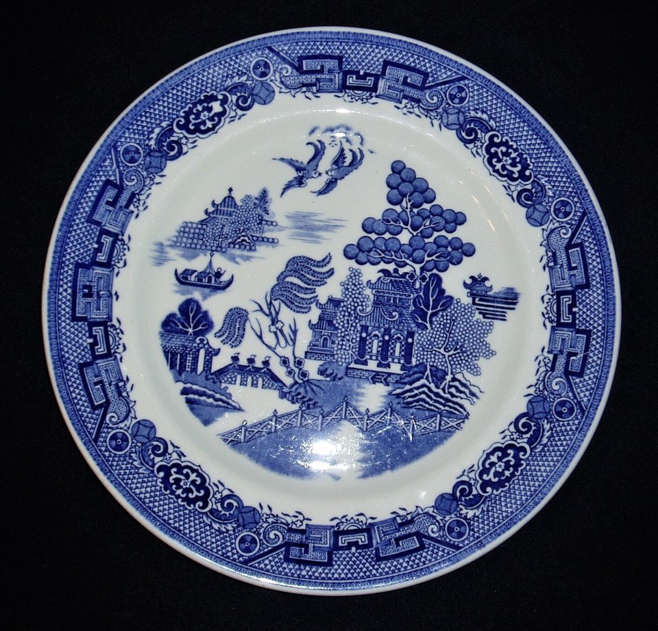 Mayer China Willow Blue, Dinner Chop Plate Charger, 11", Gray Hallmark