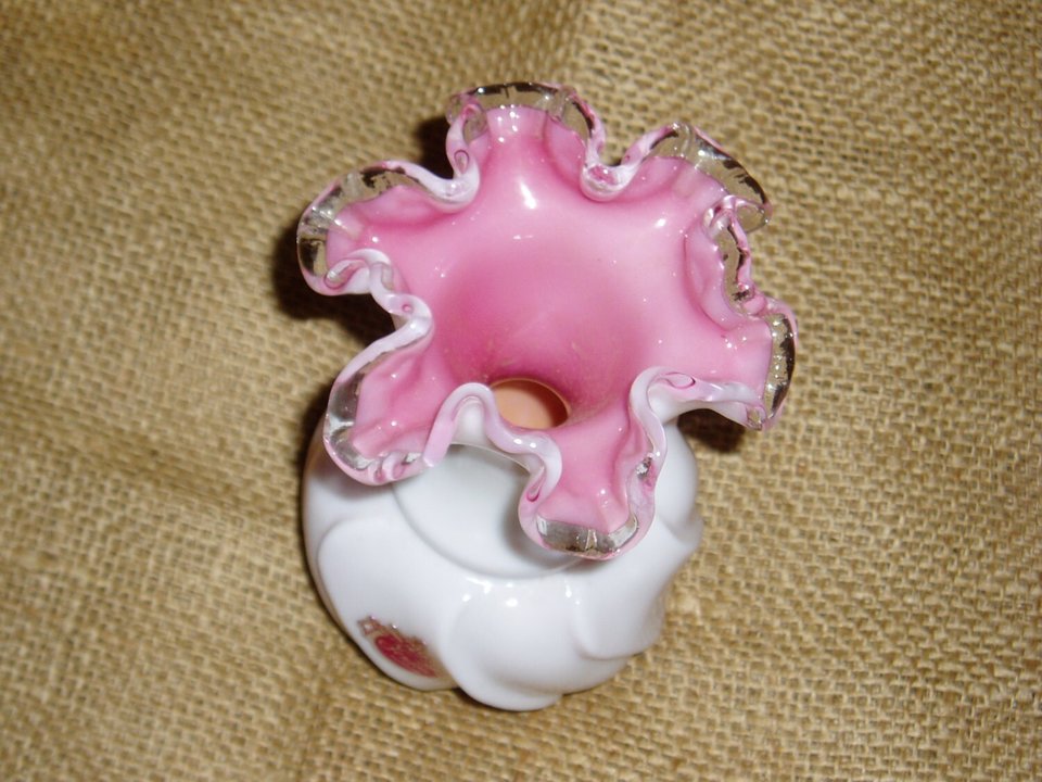 Fenton Vase, Peach Crest, Vintage, On Sale