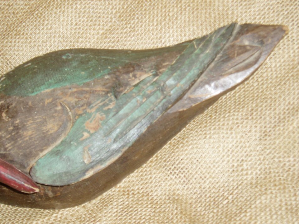 Vintage Duck Decoy, Preening Duck