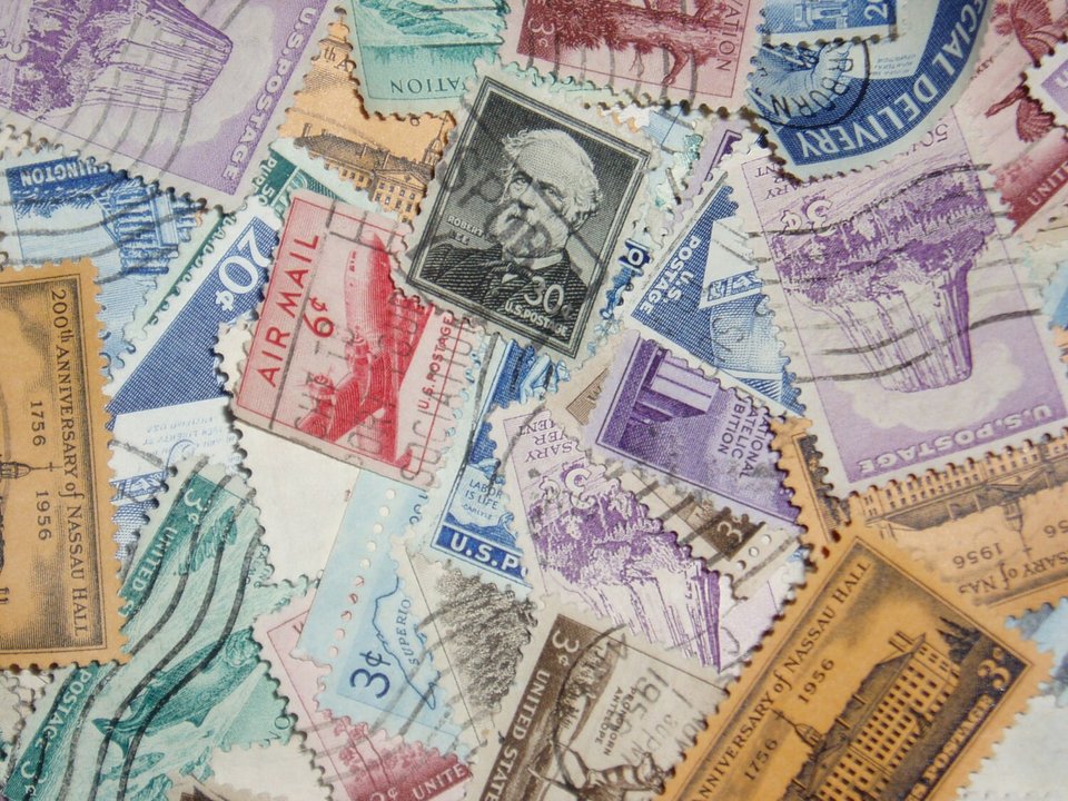 USA Postage Stamp Mixture, 100 Stamps, 1940's-1950's