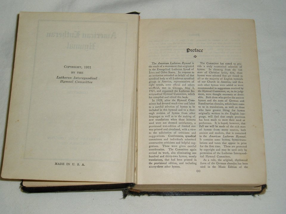American Lutheran Hymnal, 1931