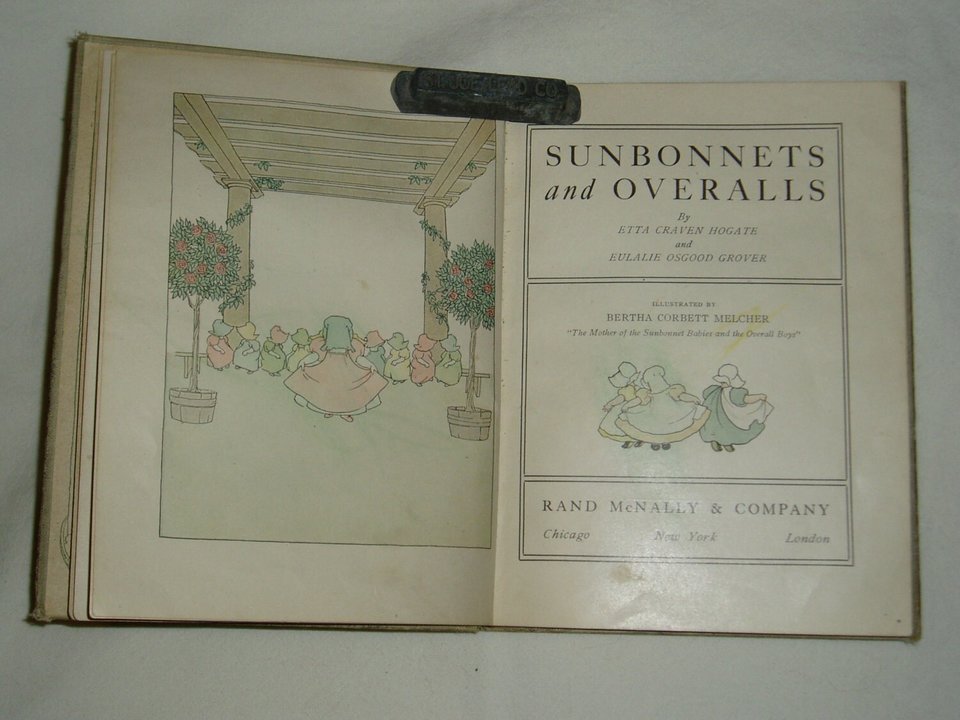 Antique 1914 Book, First Edition, Sunbonnets and Overalls, Free USA Shipping