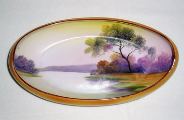 Noritake Tree in the Meadow Dish, Rare Shape