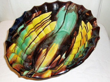 Fruit Console Bowl, Ceramic, Wild End-of-Day Colors