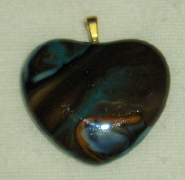 Melted Marble Heart Pendant with Bail, Dave McCullough Appalachian Runs