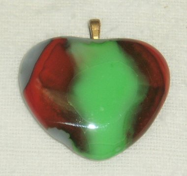 Melted Marble Heart Pendant with Bail, Dave McCullough Appalachian Runs