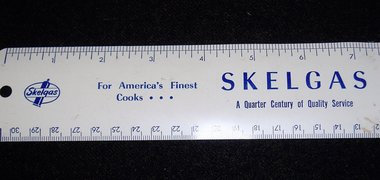 Vintage Metal Ruler, Skelgas Colorama Constellation Range