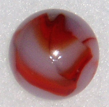 Peltier Flaming Red Zebra, .655" 21/32" Mint Marble, Free USA Shipping