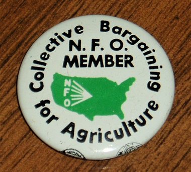 Pinback, N.F.O. National Farmers Organization