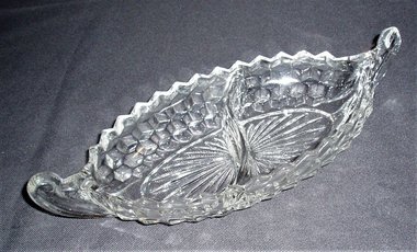 Fostoria American 2-Part Relish Dish Boat