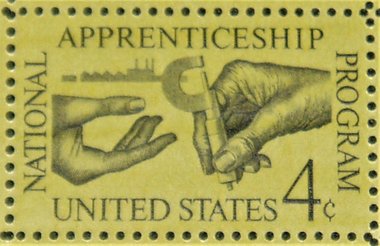 Mint 4c Stamp Sheet, Apprenticeship, Scott Catalog #1201 x 50 Stamps