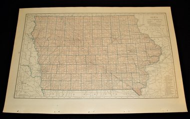 Vintage Map Page, Iowa, 1932, Large 13.5" by 19.75"