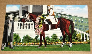 Antique Postcard,Gallahadion, Kentucky Derby Winner, Racing Horse, 2nd Card Ships Free