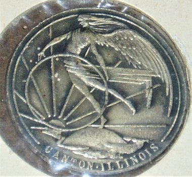 Token Canton Illinois 1925 Centennial Art Nouveau Winged Woman
