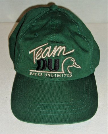 Ducks Unlimited Hat Cap, Green Team DU Volunteer, Adjustable Hook and Loop