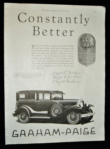 1929 Automobile Advertisement, Graham-Paige Model 615