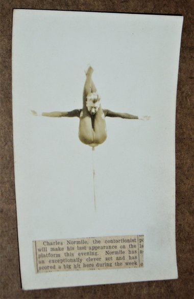 Vintage Vaudeville RPPC Postcard, Contortionist, Job Request from Performer, 2nd Card Ships Free