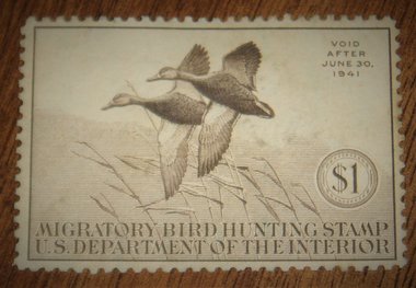 Federal Duck Stamp RW7, F-VF,  No Gum