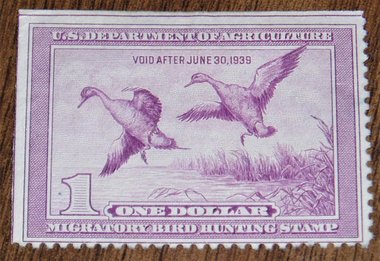 Federal Duck Stamp, RW5, 1937, Pintail Ducks
