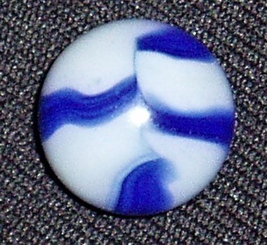Vintage Peltier Marble, Blue Zebra .663" Mint