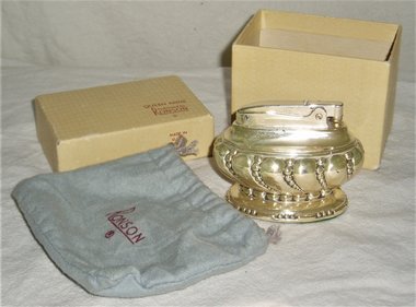 Vintage Ronson Table Top Cigarette Lighter, "Crown" NOS Never Lit!