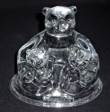 Crystal Figurine Coca-Cola Polar Bear and Cubs