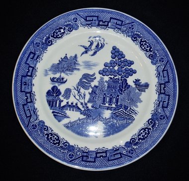Mayer China Willow Blue, Dinner Chop Plate Charger, 11", Gray Hallmark