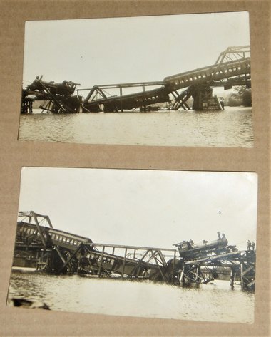 Real Photo Postcards, Train Bridge Collapse Crash, Add'l Cards Ship Free