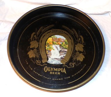 Olympia Beer Tray, Good Luck Horseshoe