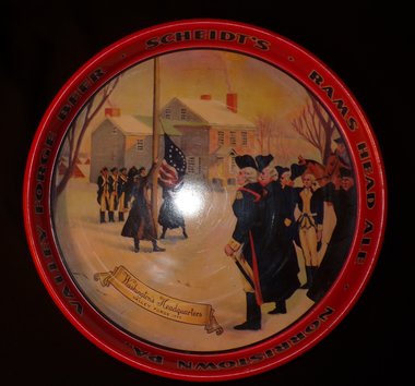 Vintage Beer Tray, Valley Forge Beer Scheidt's Rams Head Ale