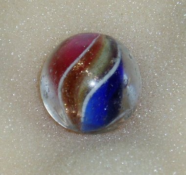 Antique Ribbon Lutz Marble, German Swirl, 1800's, 5/8", Free USA Shipping